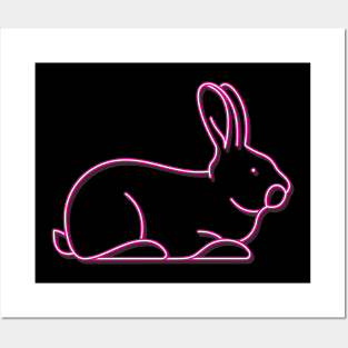 Neon Rabbit Posters and Art